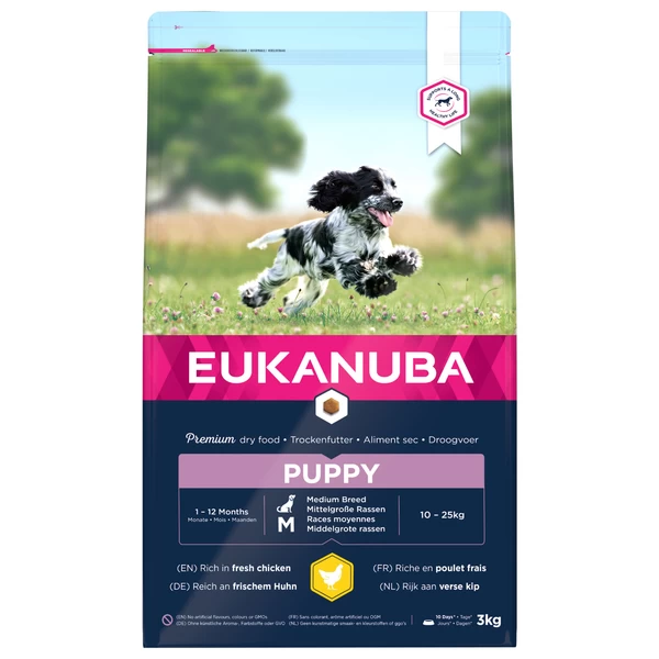 Eukanuba Growing Puppy Medium Breed Kip Hondenvoer 3 Kg 1 Eukanuba Growing Puppy Medium Breed Kip Hondenvoer 3 Kg