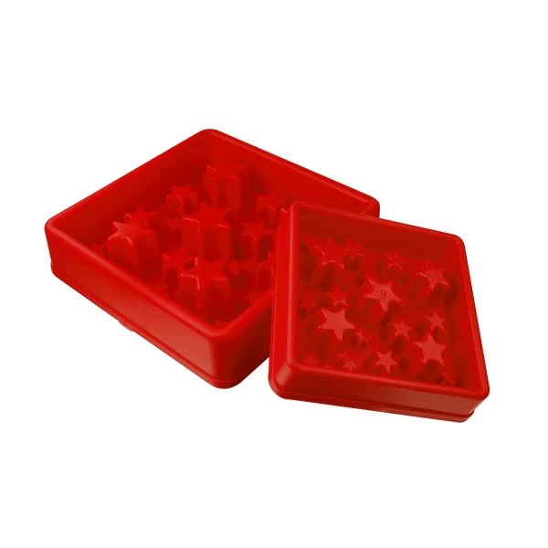 Eat Slow Live Longer Star Voerbak - Large - Rood 1 Eat Slow Live Longer Star Voerbak - Large - Rood