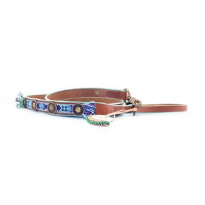 Dwam Looplijn Boho Juan L Bruin&Blauw - Hondenriem - 135x2.5 Cm 2 Dwam Looplijn Boho Juan L Bruin&Blauw - Hondenriem - 135x2.5 Cm - Afbeelding 2