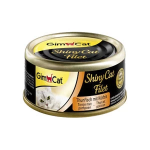 GimCat ShinyCat Filet - Tonijn Met Pompoen - 24 X 70 Gram