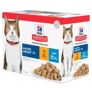 Hill's Science Plan - Feline Mature Adult - Favourite Selection 12x85 G 1 Hill's Science Plan - Feline Mature Adult - Favourite Selection 12x85 G