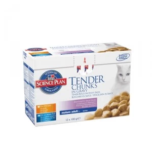 Hill's Science Plan - Feline Mature Adult - Favourite Selection 12x85 G 2 Hill's Science Plan - Feline Mature Adult - Favourite Selection 12x85 G - Afbeelding 2