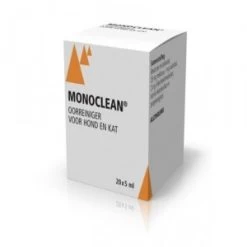 Monoclean Oorreiniger - 20 X 5 Ml -Professionele winkel voor hondenbenodigdheden informatie over monoclean oorreiniger 20 x 5 ml bestellen medpets nl 3 1361190394 5488