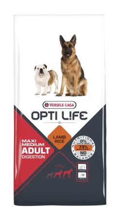Opti Life Adult Digestion Medium/Maxi Hondenvoer 12.5 Kg